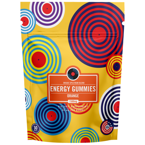 Orange CBD Energy Gummies
