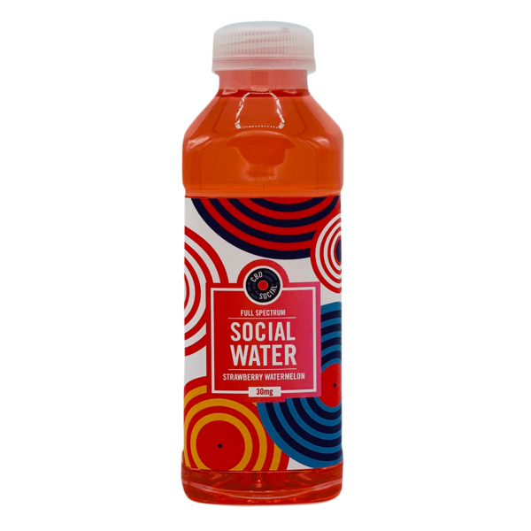 CBD Water: Strawberry Watermelon 6 Pack - Social Water