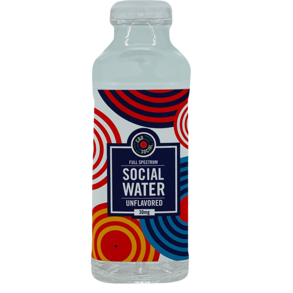 CBD Water: Unflavored 6 Pack - Social Water