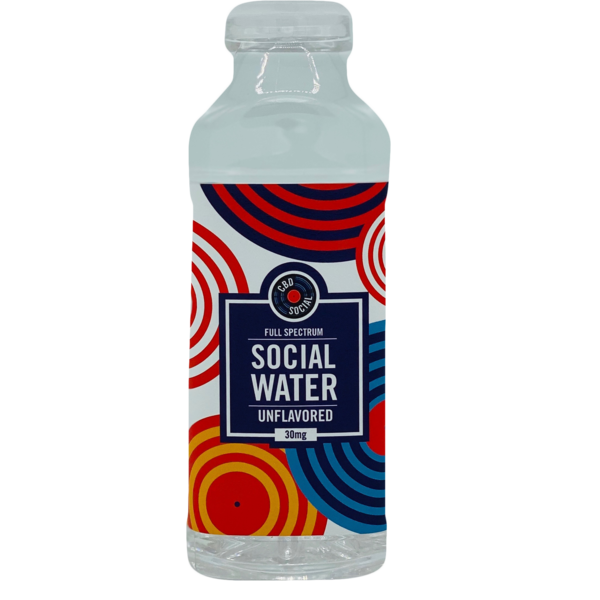 CBD Water: Unflavored 12 Pack - Social Water